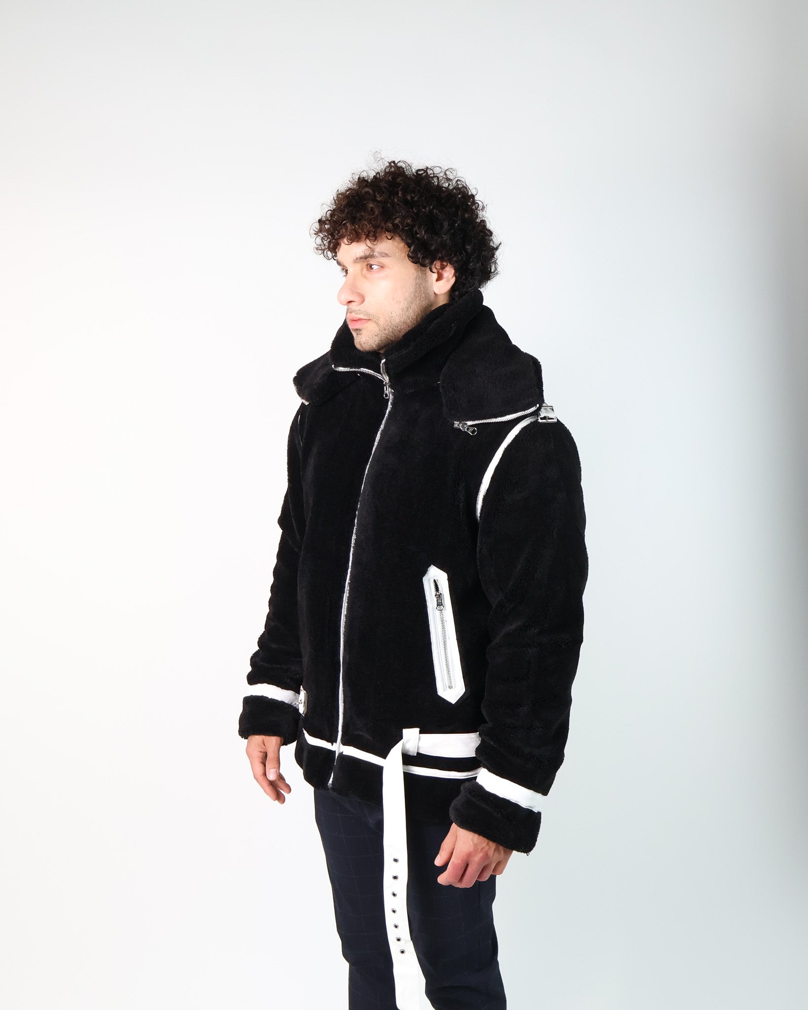 Faux Fur Black Winter Jacket